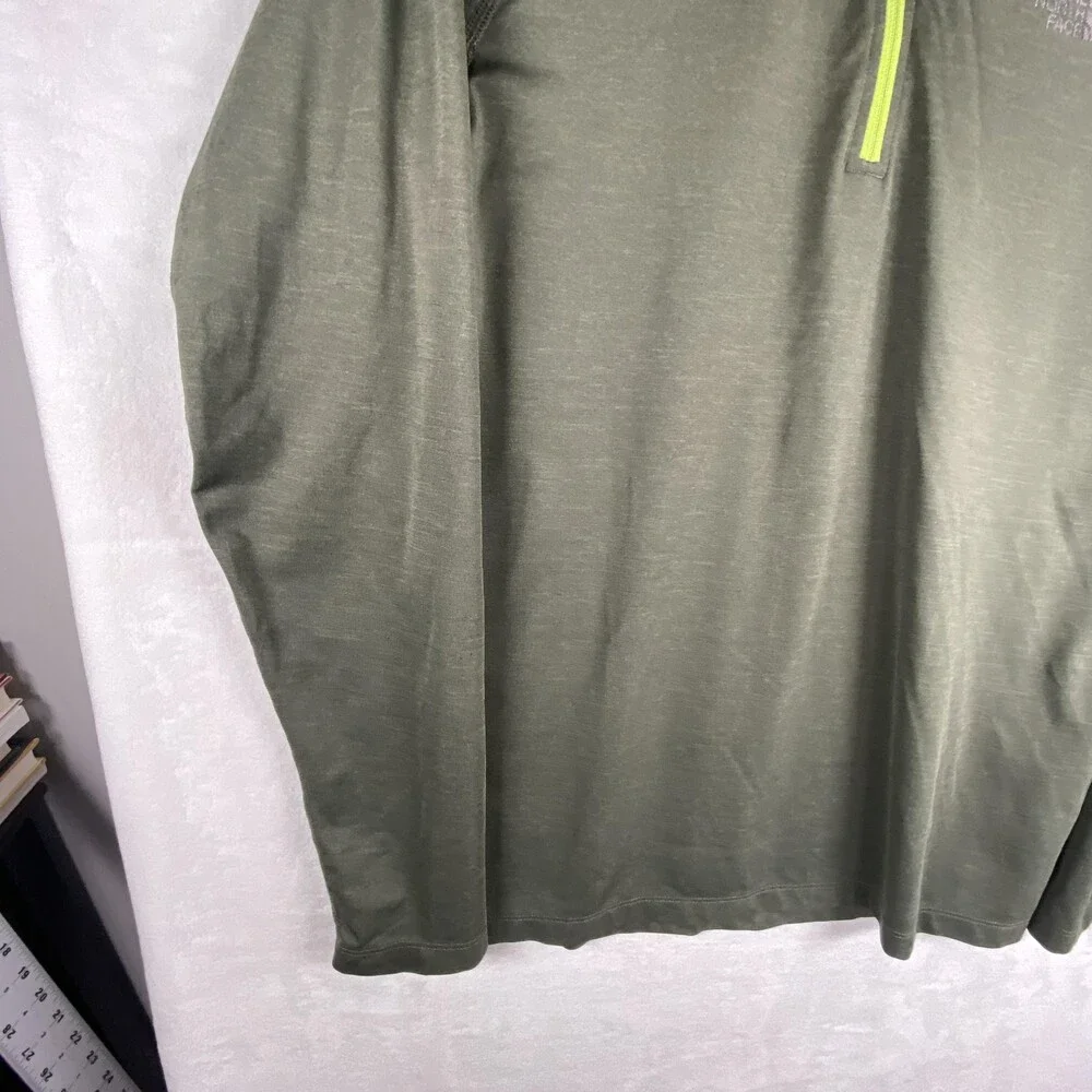 The North Face Pullover Mens Small Green FlashDry-XD Mountain Athletics 1/4 Zip